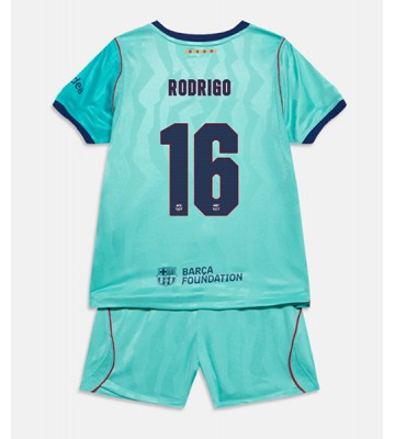 Barcelona Rodri Hernandez #16 Tredjetrøje Børn 2026-27 Kortærmet (+ Korte bukser)